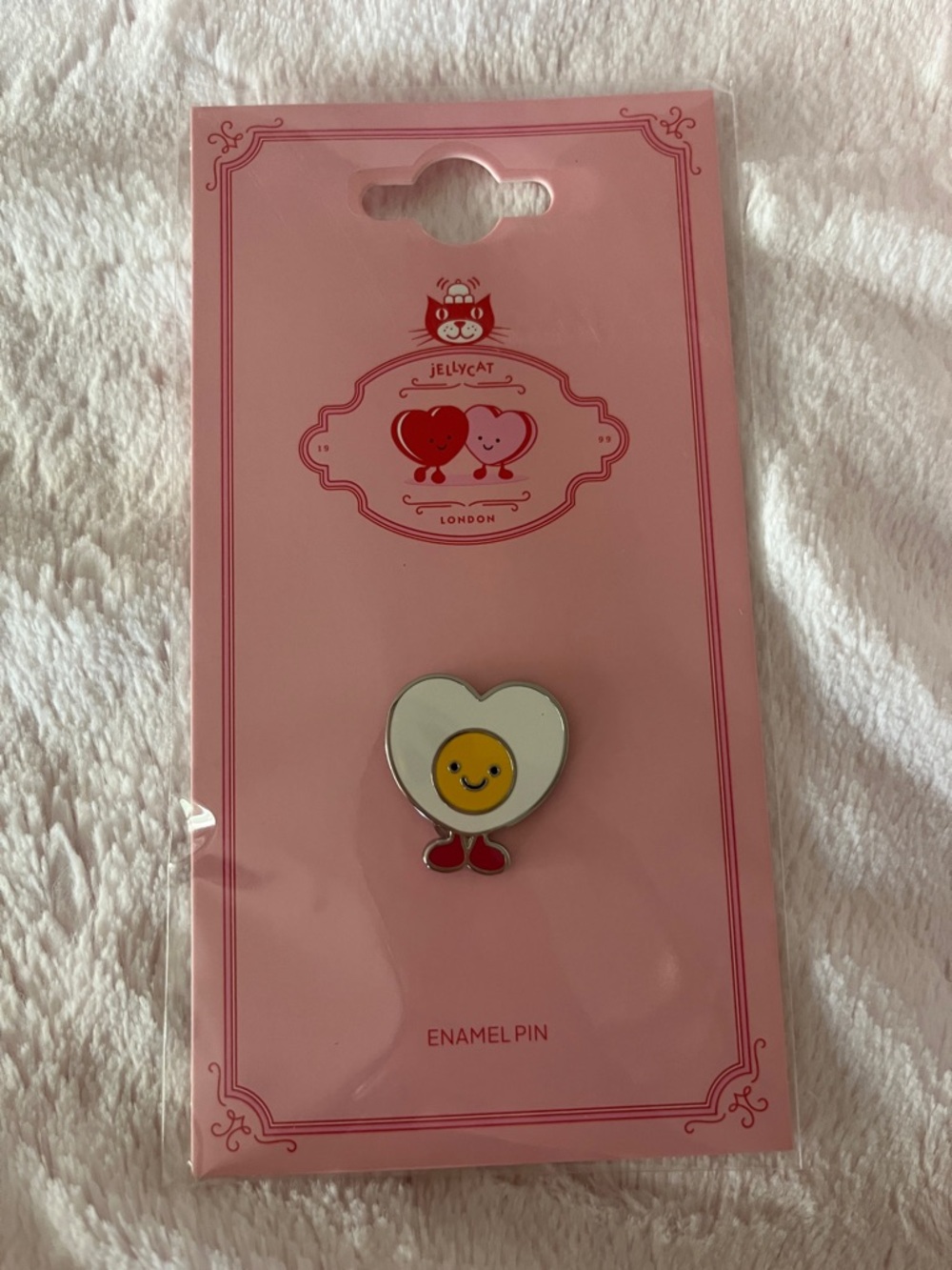 Jellycat Egg Heart Enamel Pin